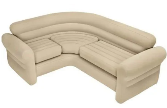 Надувний диван Intex 68575, 257 х 203 х 76 см. Кутовий диван