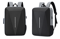 Рюкзак для ноутбука черный USB + замок