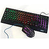 Клавіатура+мишка UKC з LED підсвічуванням від USB M-710, клавіатура ігрова з підсвічуванням RN-446 та мишкою, фото 7
