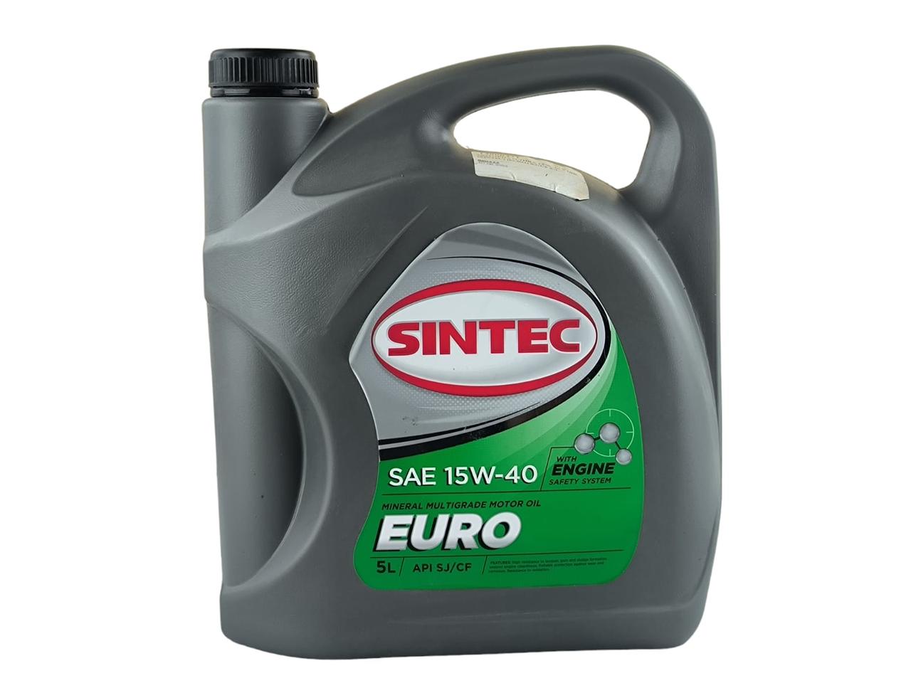 Олива моторна всесезонна 15W40 5 л універсальна SJ/CF (Euro) Sintec