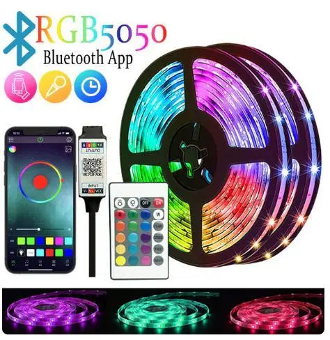 Світлодіодна стрічка USB RGB 300 LED 3 м з пультом на 16 кольорів, фото 1