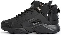 Мужские кроссовки ACRONYM x Nike Air Huarache City Mid Triple Black