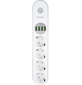 Мережевий фільтр Gelius G-Power GP-PS-001 (4 - 220V/4 USB порта 3.4A) 2м White