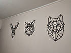 Настінне панно з ліній. Полігональна картина, декор на стіну, геометричні тварини. "Коала", фото 2