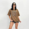 Жіноча футболка з анімалістичним принтом "Roar" (Турція) | Батал, фото 3