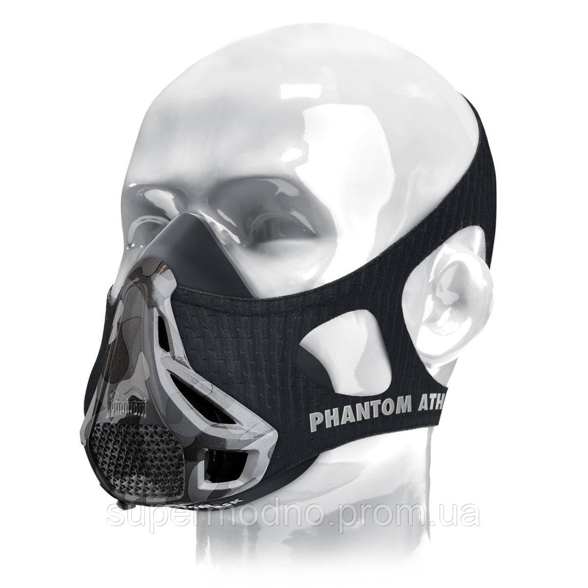 Маска для тренування дихання Phantom Training Mask Camo L Чорний MN, код: 8104224