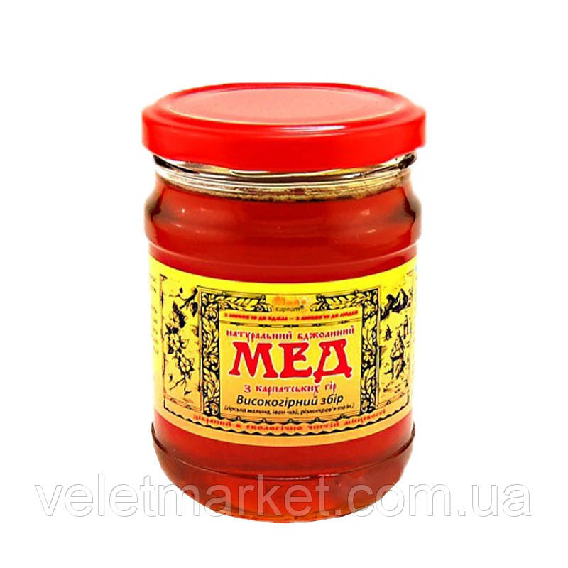 Мед Високогірний збір Мед Карпат 350г (4820199250040)