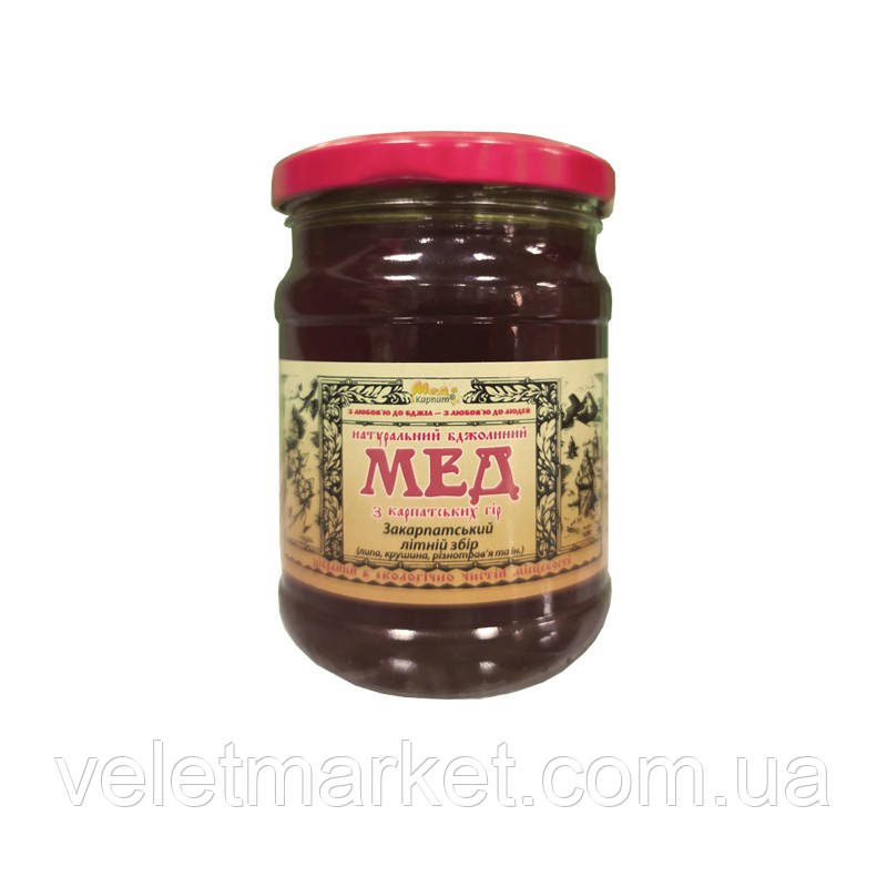 Мед Закарпатський літній Мед Карпат 350г (4820199250101)