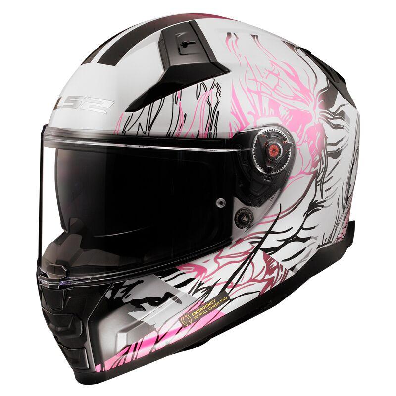 Мотошолом LS2 FF811 Vector II Darflo White Pink