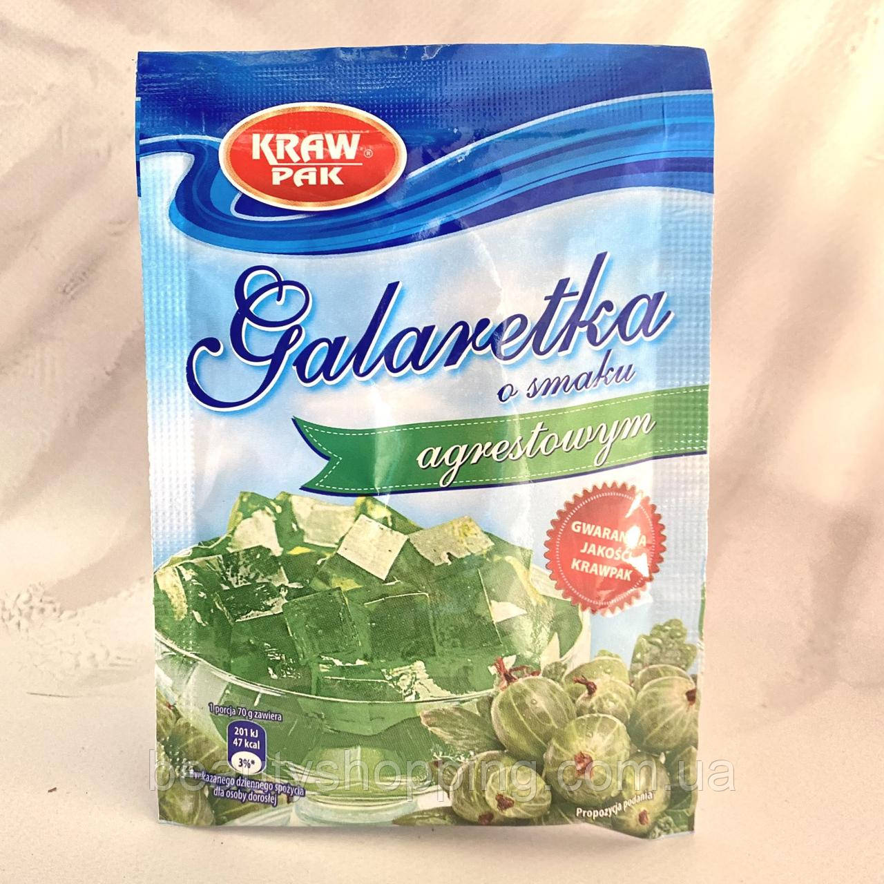 Galaretka Желе зі смаком агруса 70 г Kraw Pak Польща