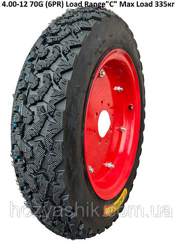 Колесо в сборе 4.00-12 70G (6PR) Max Load 335кг, фото 1