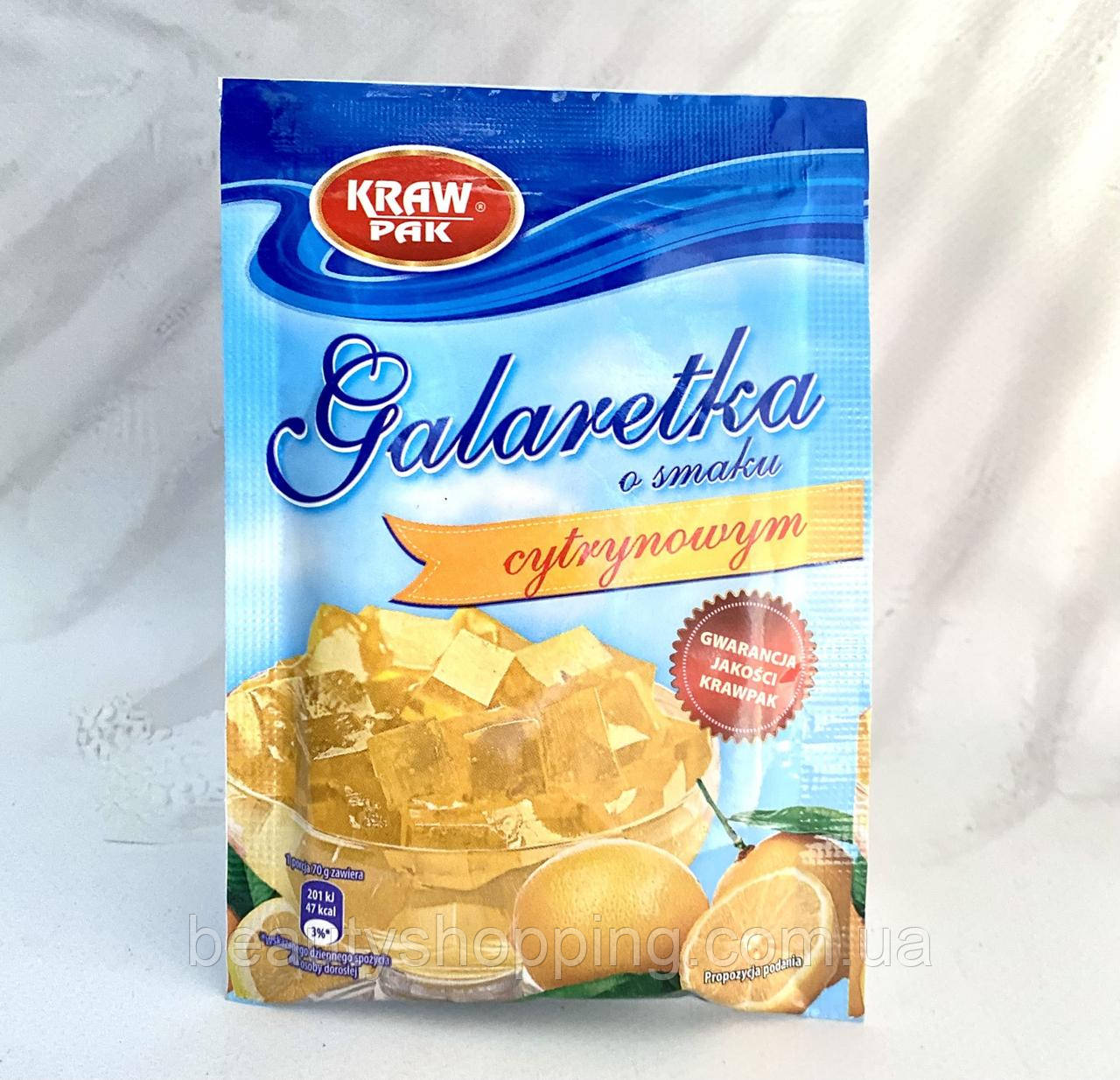 Galaretka Желе лимонний смак  70 г Kraw Pak Польща