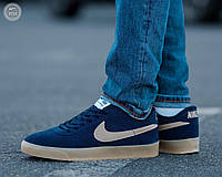 Мужские замшевые кеды Nike SB Zoom Blazer синие повседневные кроссовки найк демисезонные