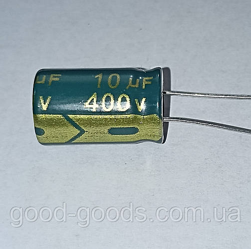 Конденсатор 10uF 400V 10мкФ 400В 10*17 (ID#2150956205), цена: 6 ...