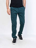 Стильні чоловічі штани якісні демісезонні, джинси, зелений колір, 28-38