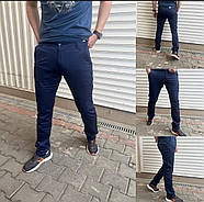 Стильні чоловічі штани якісні демісезонні, джинси, синій колір, 27-34, фото 4