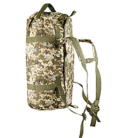 Тактическая Сумка-баул 80 л Пиксель, Вместительный баул для военных, Прочный рюкзак BIMA