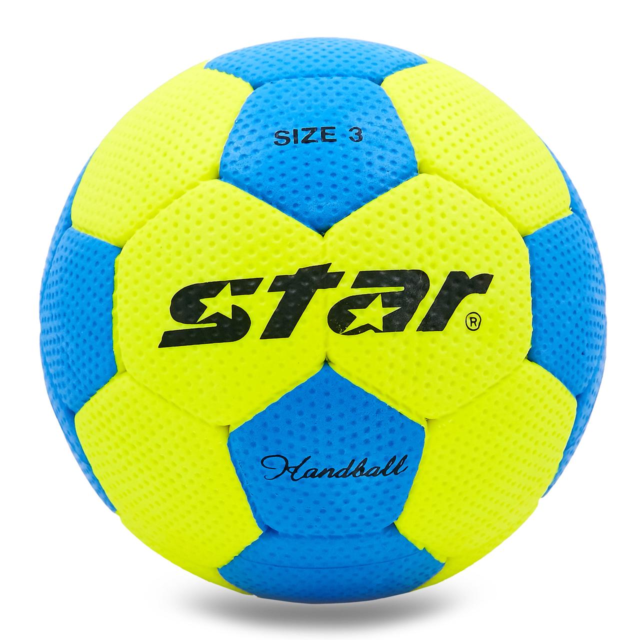 Мяч для гандбола STAR Outdoor JMC03002 №3 PU голубой-желтый - фото 1 - id-p1130811047