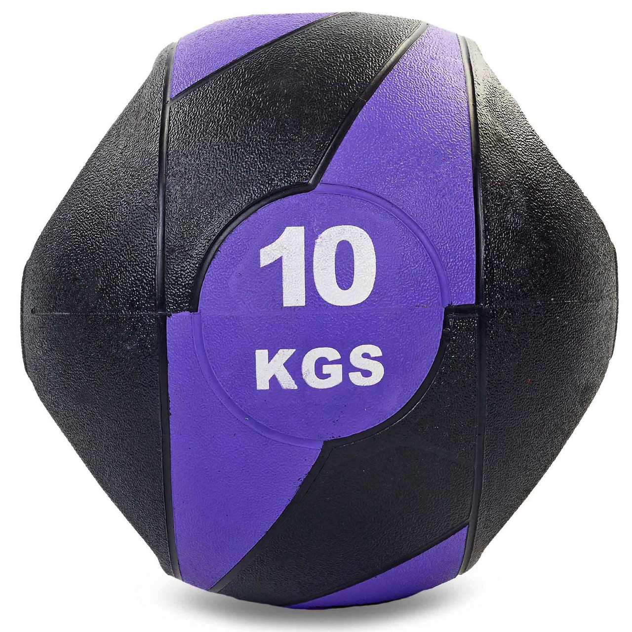 Мяч медицинский медбол с двумя ручками Record Medicine Ball FI-5111-10 10кг черный-фиолетовый - фото 1 - id-p1130811085