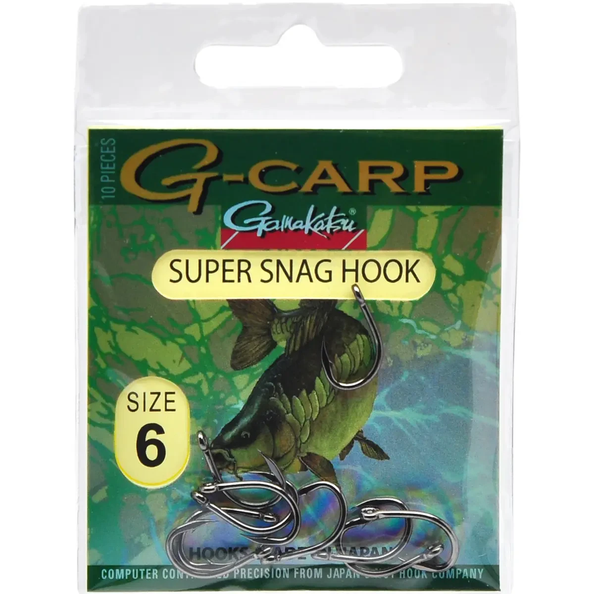 Гачок Gamakatsu G-Carp Super Snag Black No6 10 шт.