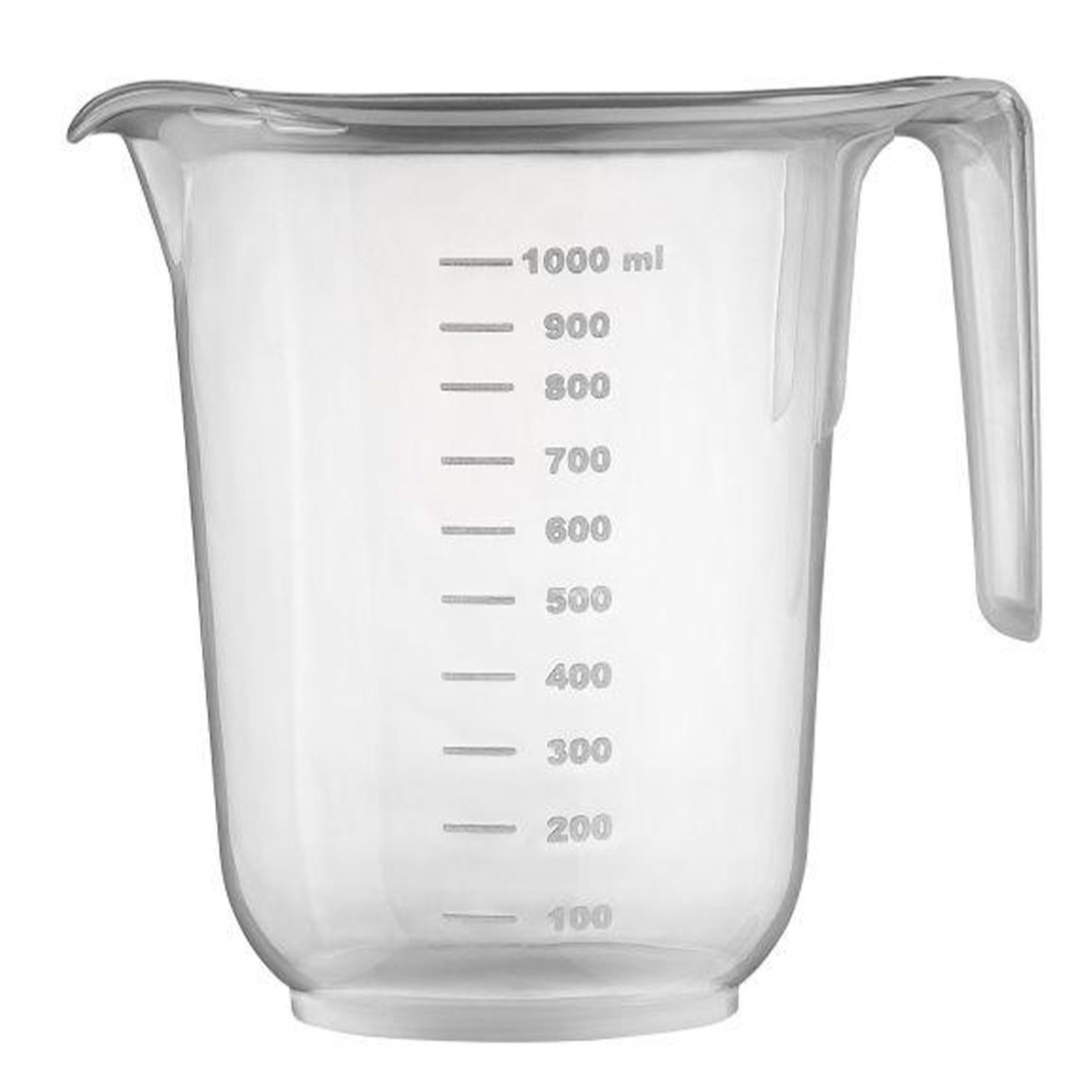 Мірний стакан білий H 155 мм D 126 мм V 1 л Bora Plastik  FD-BO692, фото 1