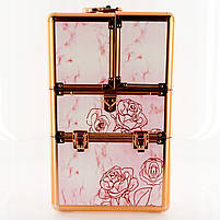 Валіза кейс для косметики майстра манікюра макіяжа Red-Ice FLOWER, фото 3