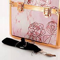 Валіза кейс для косметики майстра манікюра макіяжа Red-Ice FLOWER, фото 4