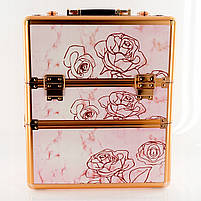 Валіза кейс для косметики майстра манікюра макіяжа Red-Ice FLOWER, фото 2