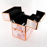 Валіза кейс для косметики майстра манікюра макіяжа Red-Ice FLOWER, фото 5