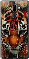 Чехол на Nokia 7 Plus Mini tiger из силикона FCh_0135366
