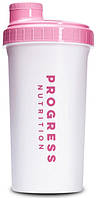 Шейкер для спортивного питания Progress Nutrition Shaker 700 ml white/pink