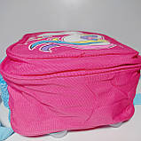 Рюкзак дитячий для дівчинки з єдинорогом малиновий 2316, фото 4