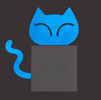 Светящаяся наклейка на выключатель "Кот"