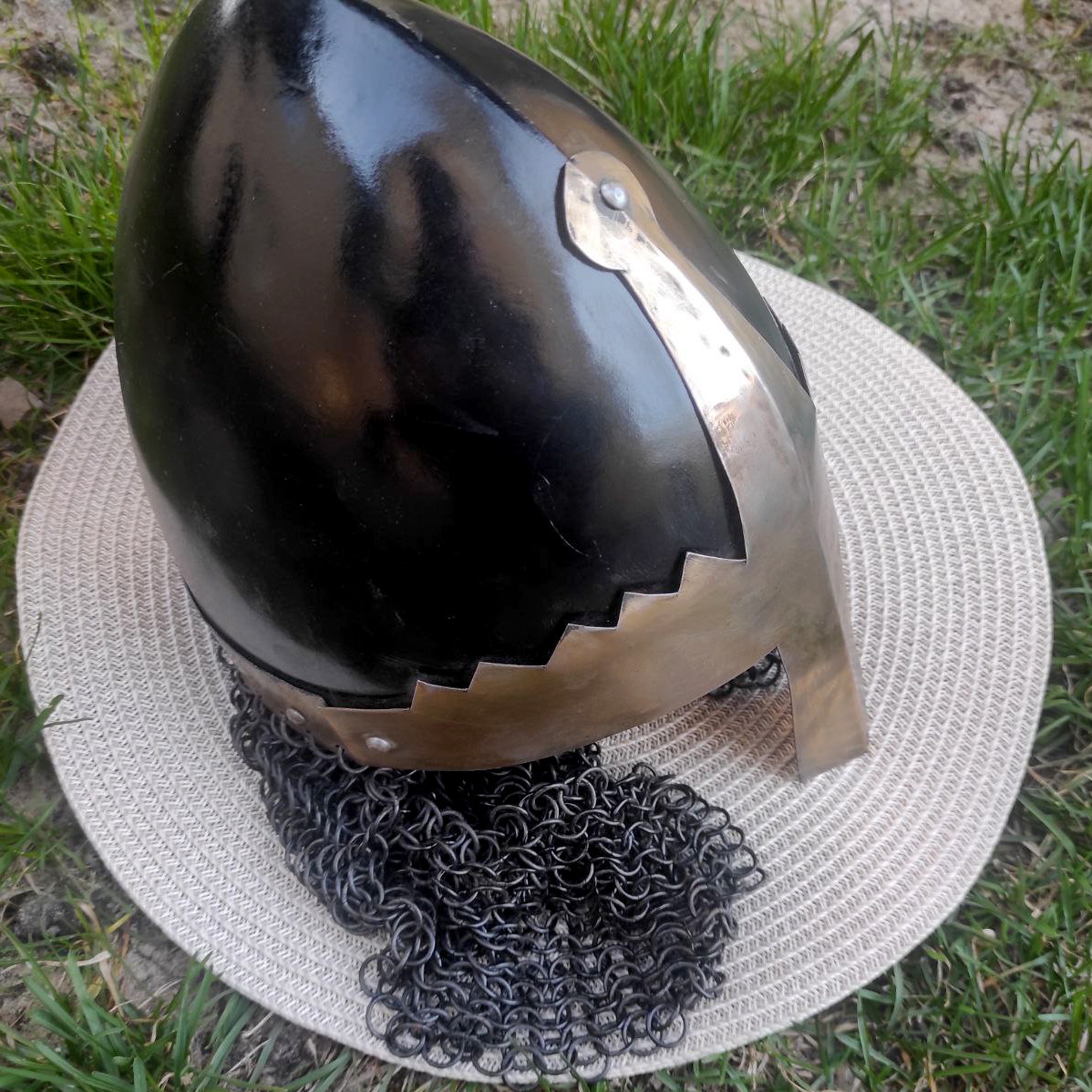 Шлем рыцарский из стали (высота 32 см) - стальной шлем рыцаря с ...