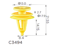 Крепление карты двери Chrysler, Dodge, Jeep, Plymouth (6502907, 6504452, 15500)