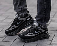 Кроссовки мужские легкие Nike Air Max Black стильные черные повседневные кроссовки кроссовки на лето