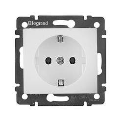 Valena Classic Розетка із заземленням 2К+З 16А 250В біла, Legrand, 774420