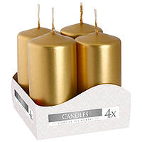 Упаковка свечей цилиндров золотистых 40*80 мм BISPOL