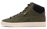 Зимние мужские кроссовки Puma 1948 Mid Corduroy Olive Green Black с мехом 43