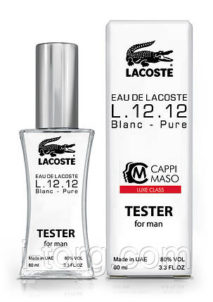 Тестер чоловічий LUXE CLASS eau de Lacoste lacoste L. 12.12 Blanc - Pure, 60 мл, фото 1