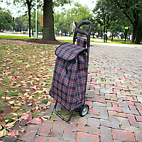 Господарська сумка - візок із залізними колесами складна кравчучка