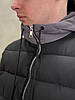 Демісезонна куртка з трикотажним рукавом чорна графіт на пуху весна осінь чорна Infinity курточка чоловіча, фото 6