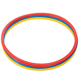 Кільця тренувальні C-4602-70 (пластик, d-70см, в комплекті 12шт.червоний, жовтий, синій, помаранчевий)