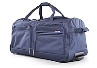 Дорожня сумка на колесах 110 л FLS міцна текстильна сумка на 2 колесах з висувною ручкою