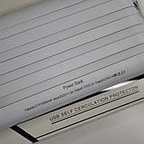 🤍Повербанк PowerBank 10000 mAh зарядний пристрій, сонячна панель, ліхтар, 4 вбудовані кабелі, Білий, фото 6