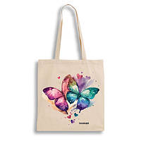 Экошопер BookOpt ВК4060 Цветные бабочки в любви бежевый BKA