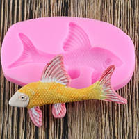 Формочка силиконовая рыба 78 на 46 мм розовый