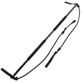 Палиця гімнастична для фітнесу з еспандером Gym Stick FI-4412 (пластик,неоп,l-130см,l есп-80см)