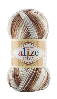 Нитки та пряжа для в'язання мікрофібра DIVA BATIK Діва Батік від ALIZE Алізе № 5742