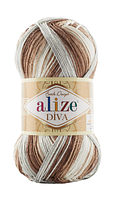 Нитки та пряжа для в'язання мікрофібра DIVA BATIK Діва Батік від ALIZE Алізе № 5742